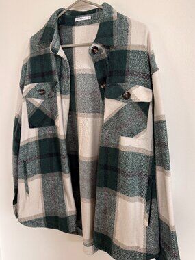 Green Plaid Shacket